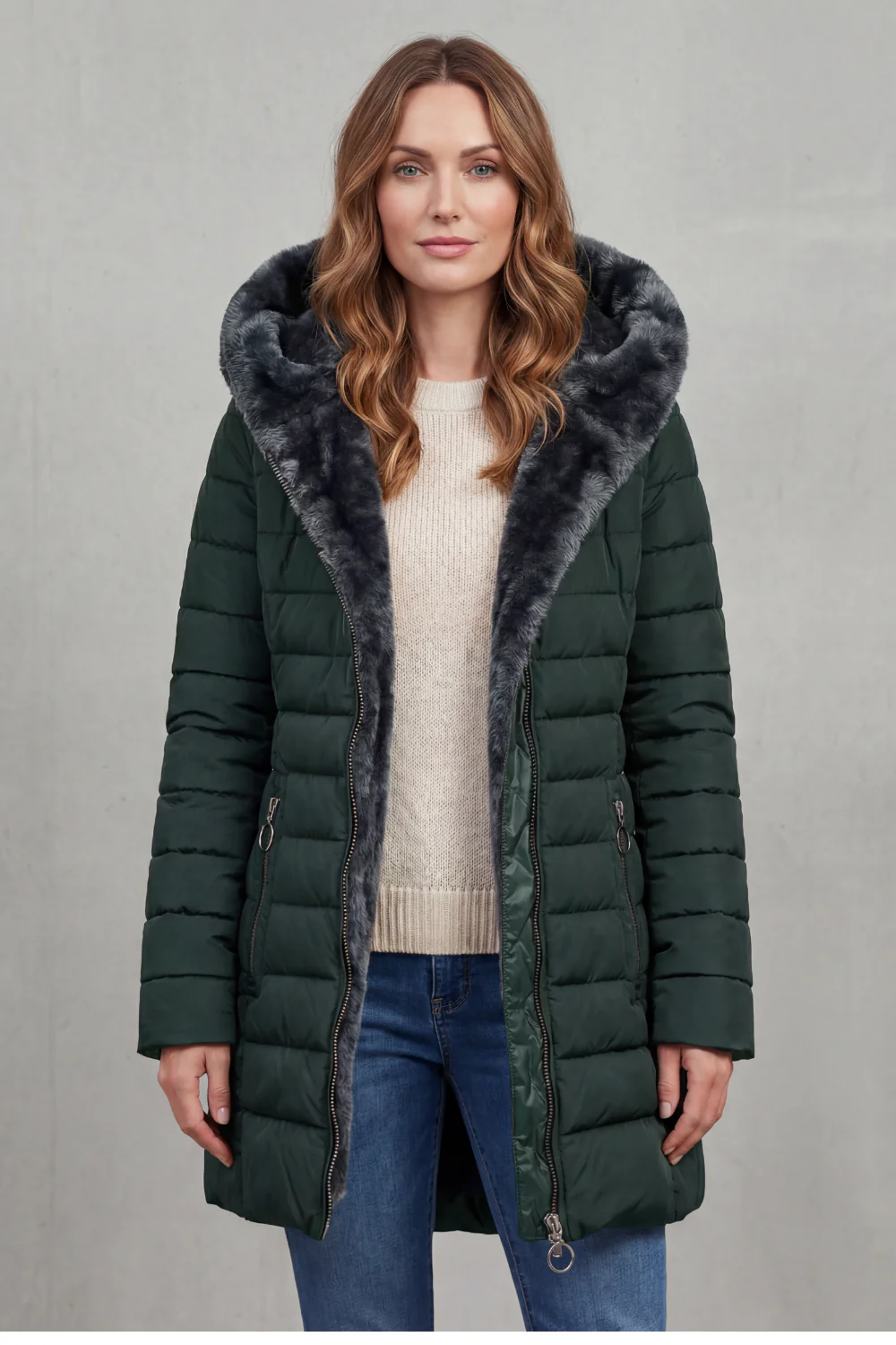 Elowen – Faux fur lined – Winter parka coat - Image 8