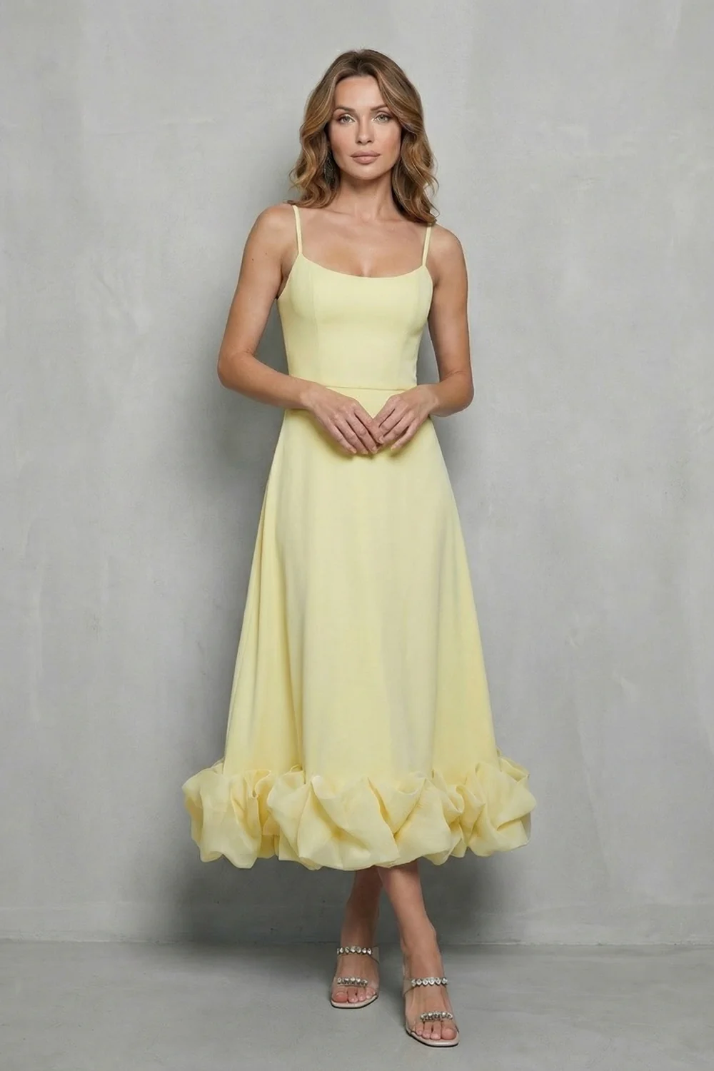 Elowenne – Romantic ruffle hem – Sleeveless midi dress - Image 10