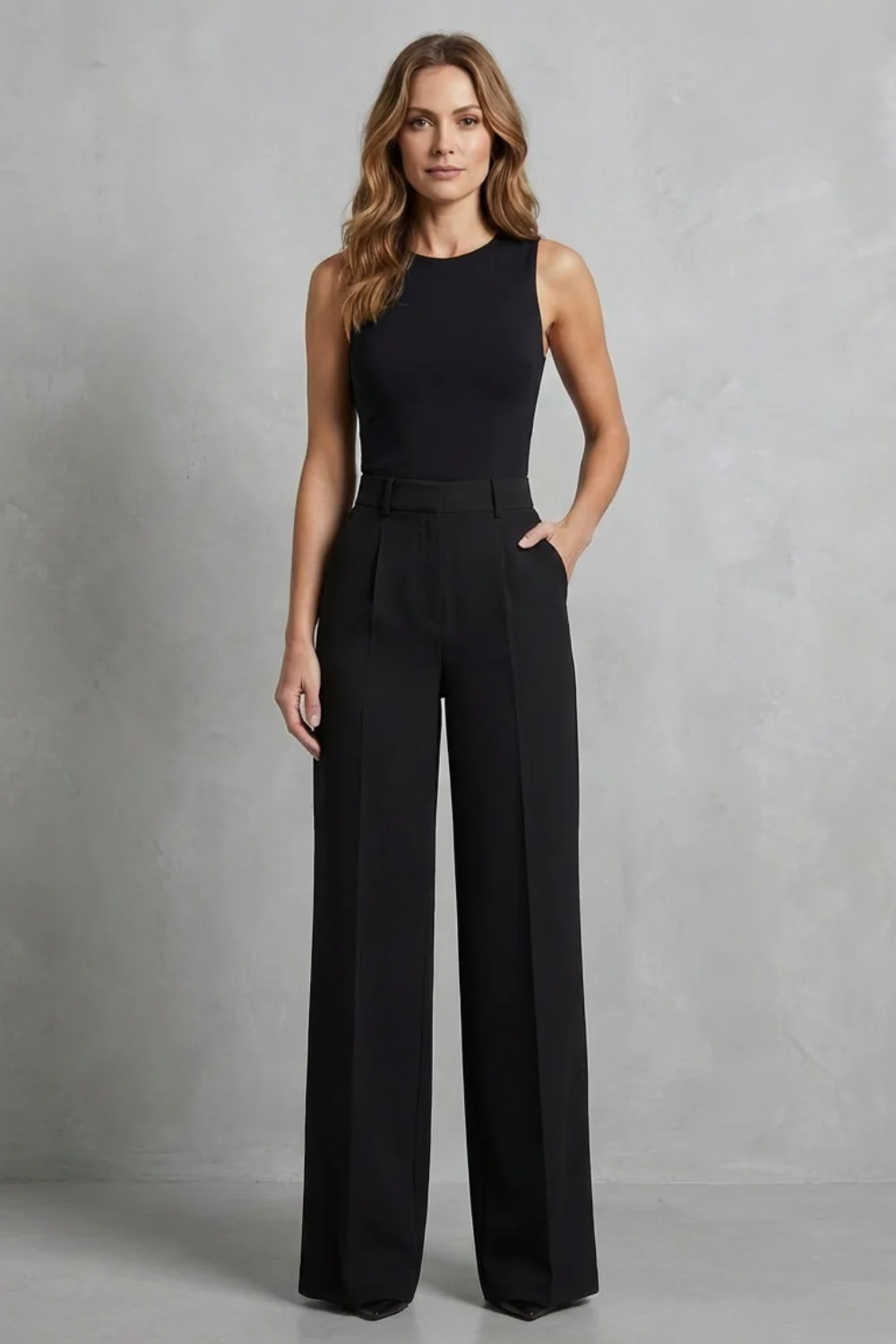 Elozane – Tailored pleats – High-waist wide-leg trousers - Image 6