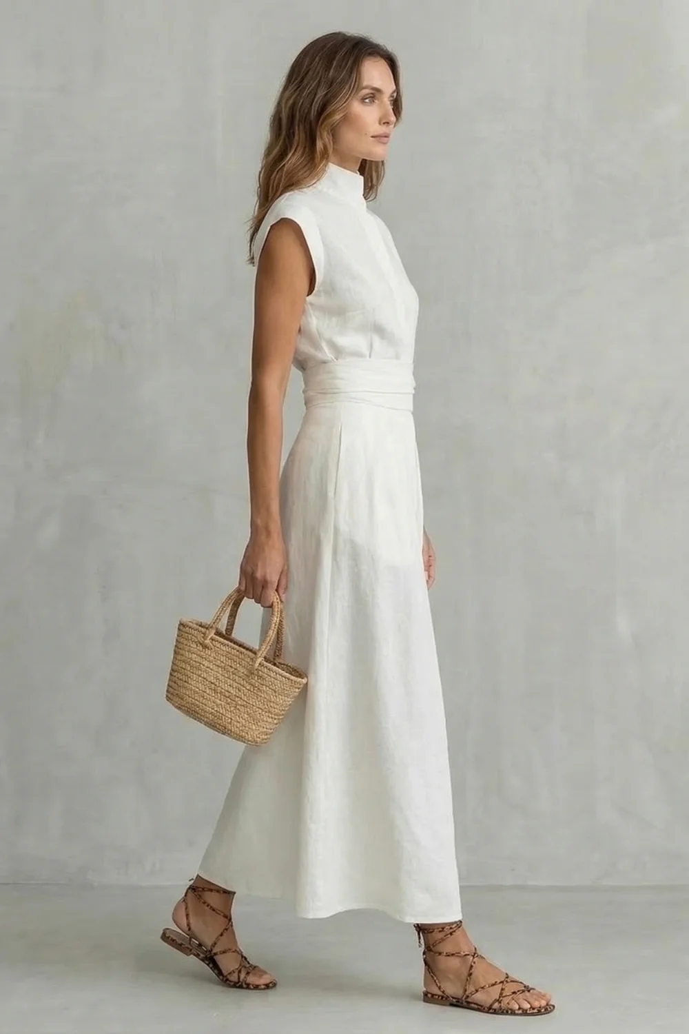 Elvarenne – Refined waist detail – Maxi dress - Image 3