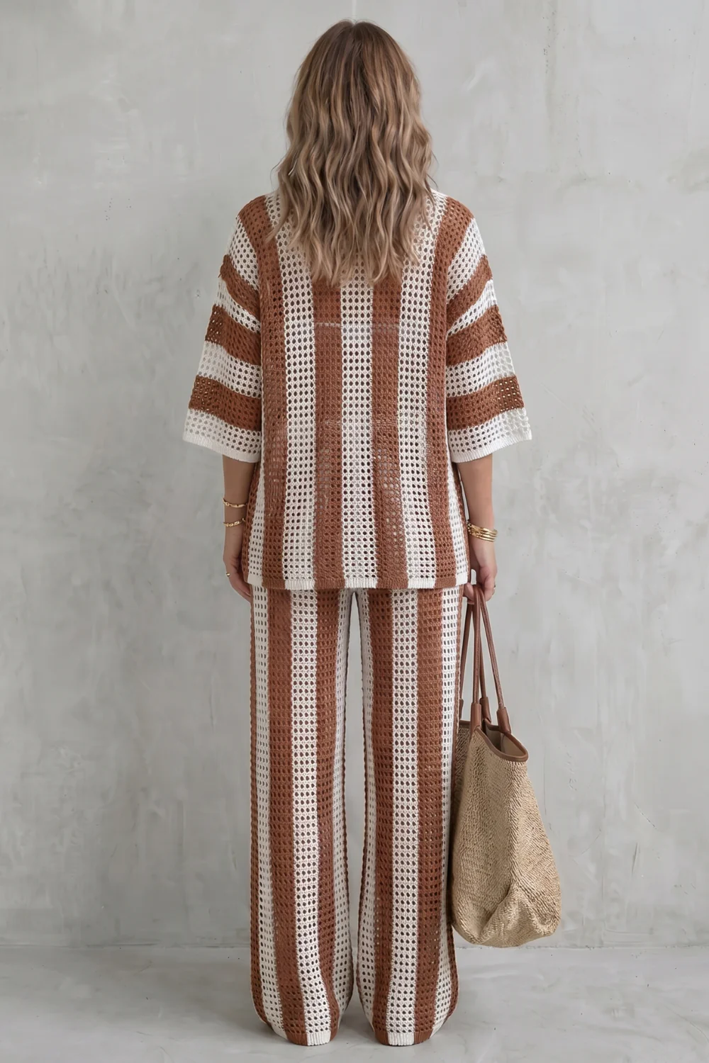 Evarisse – Striped crochet texture – Summer co-ord set - Image 4