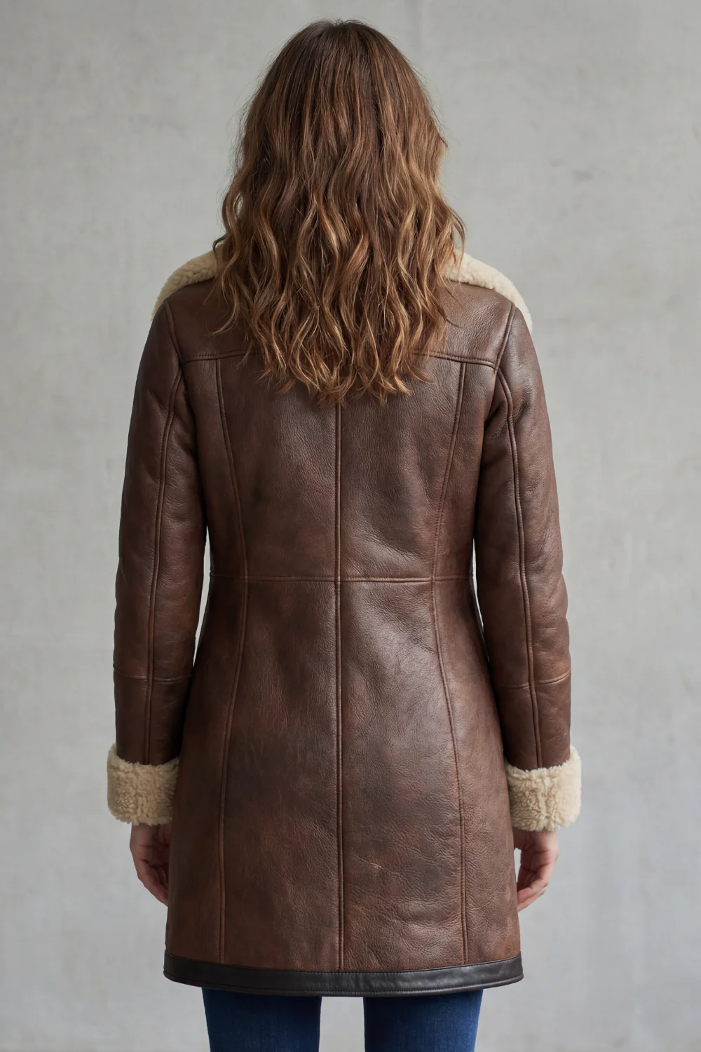 Everlyn – Shearling-lined elegance – leather coat - Image 4