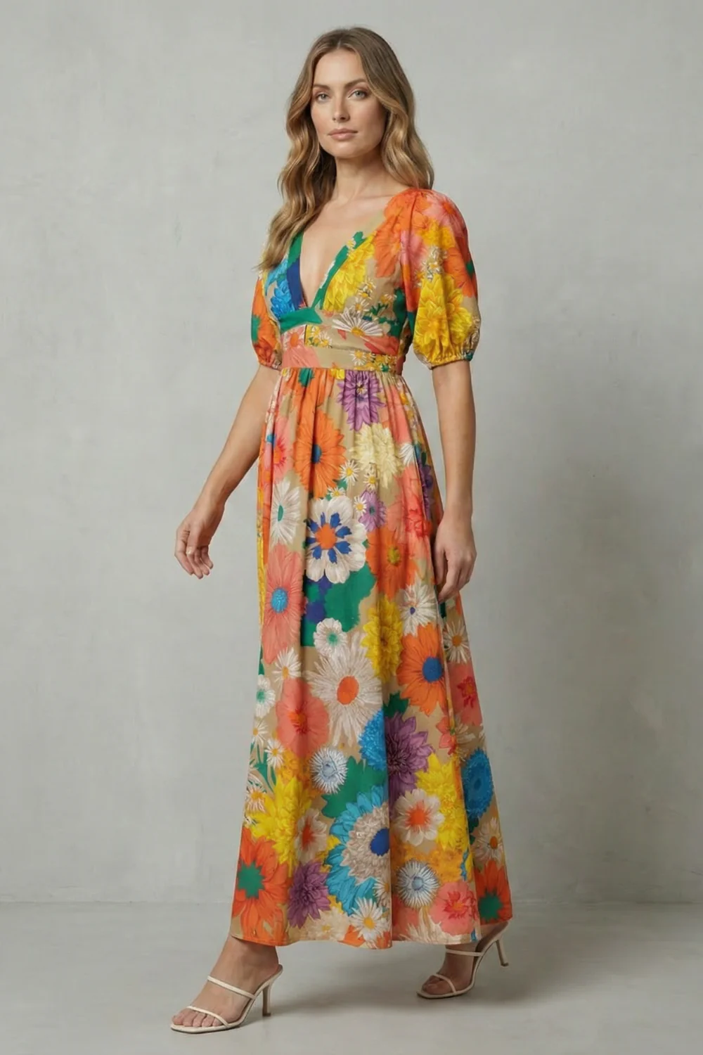 Floracelle – Vibrant floral charm – Maxi dress - Image 3