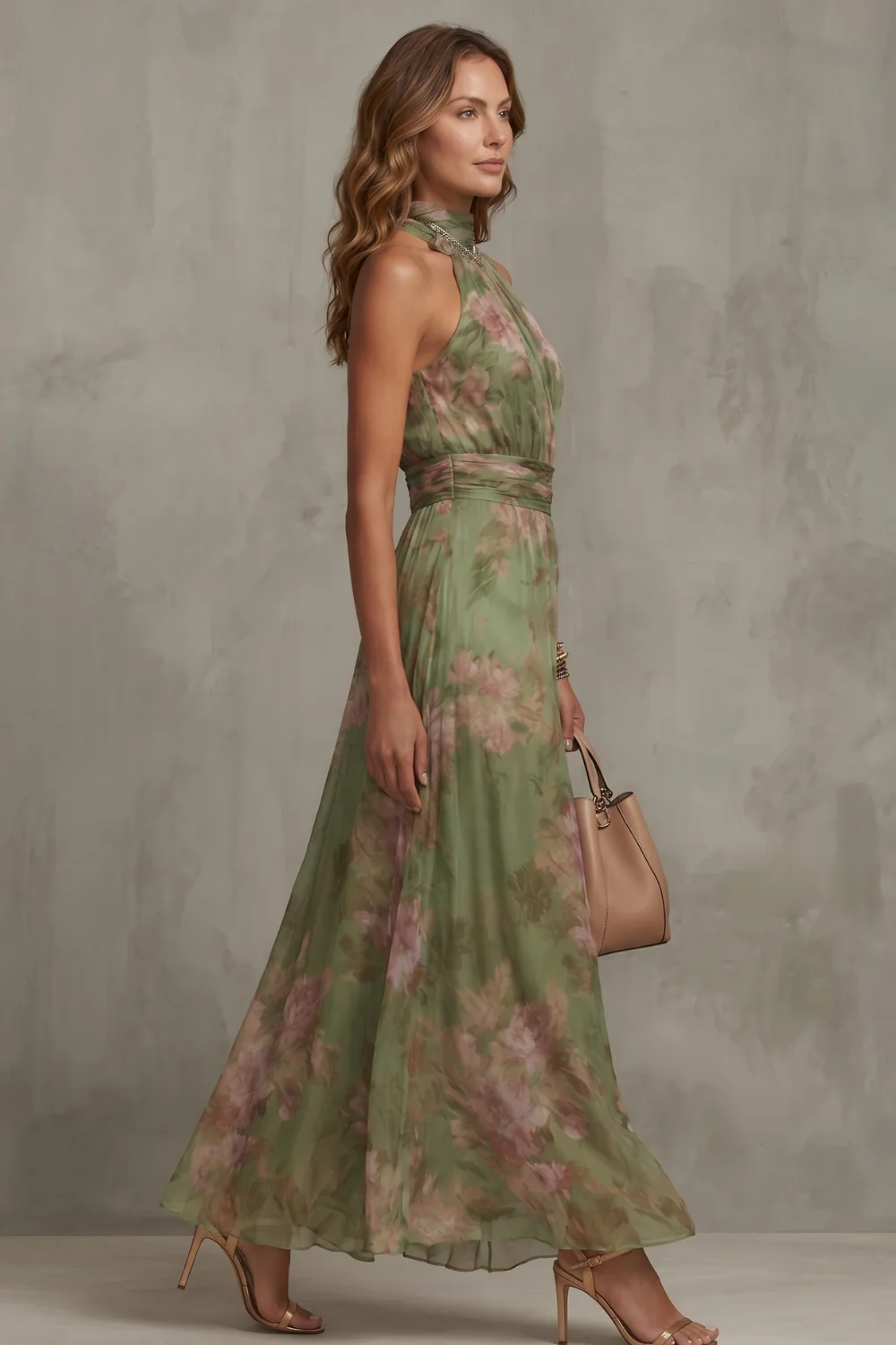Floréa – Romantic floral halter silhouette – Maxi dress - Image 3