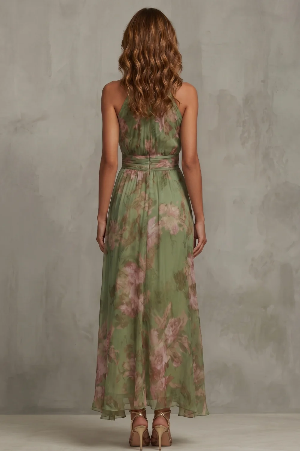 Floréa – Romantic floral halter silhouette – Maxi dress - Image 4