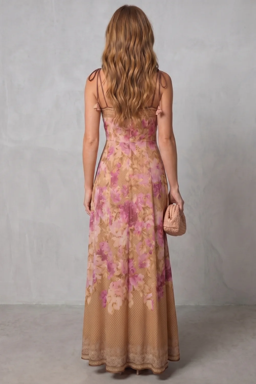 Floréline – Square neck floral grace – Maxi dress - Image 4