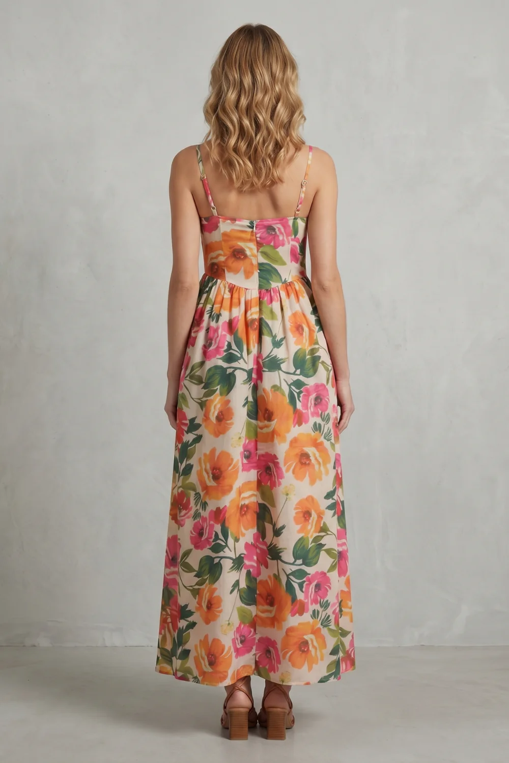 Florielle – Square neck floral charm – Midi dress - Image 4