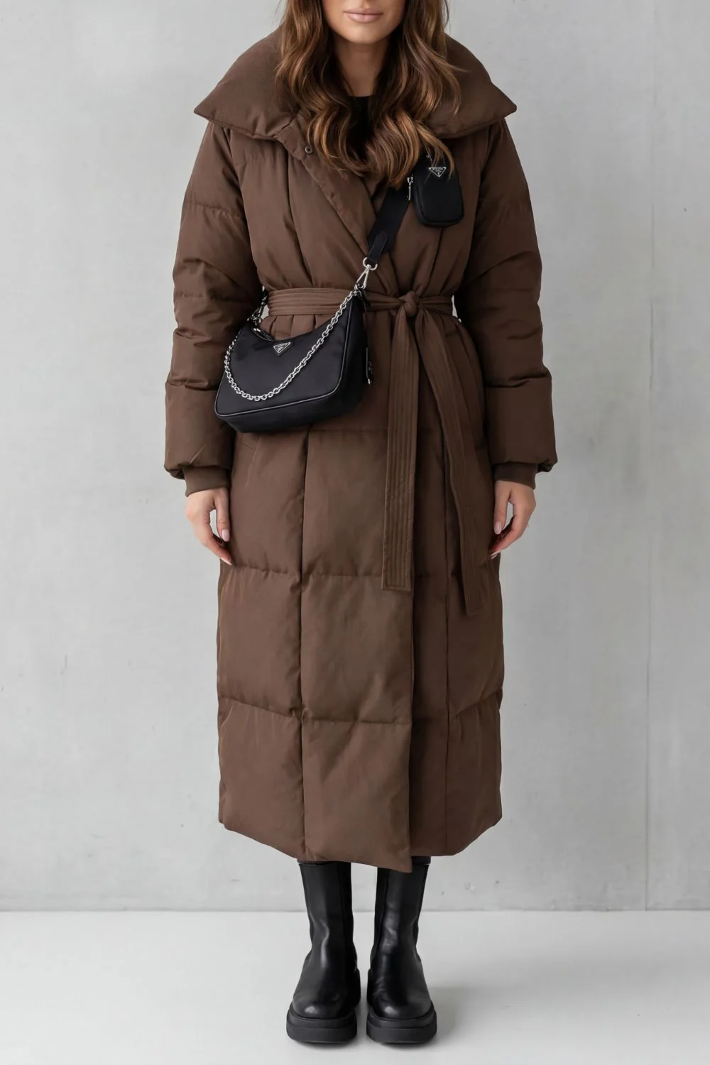 Frescetta – Belted silhouette – Long padded puffer coat - Image 4