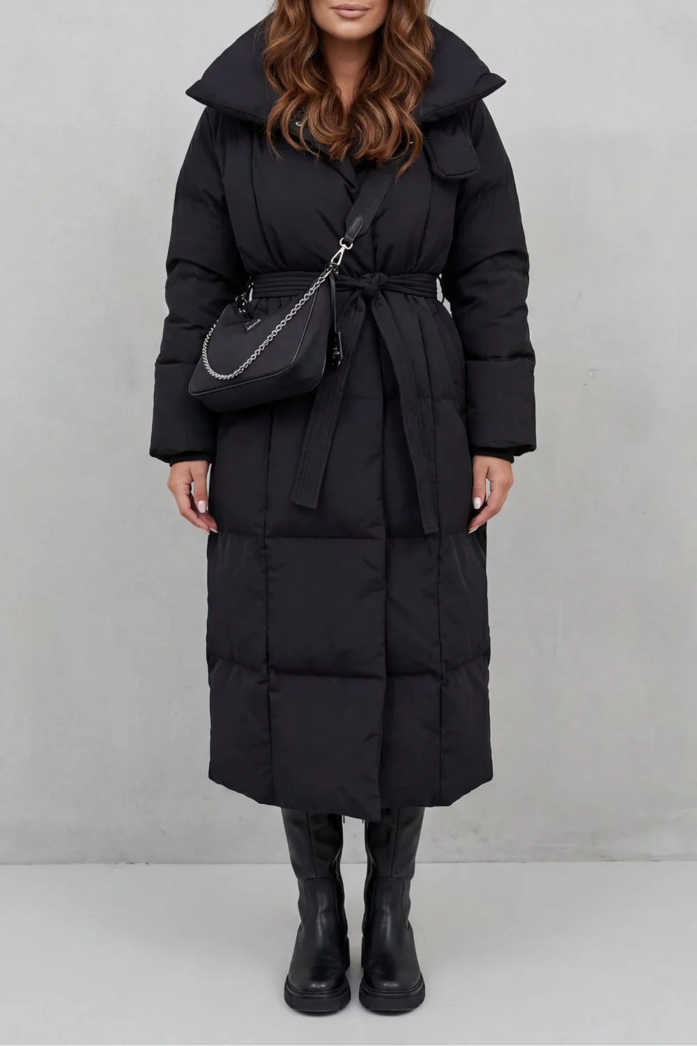 Frescetta – Belted silhouette – Long padded puffer coat - Image 5