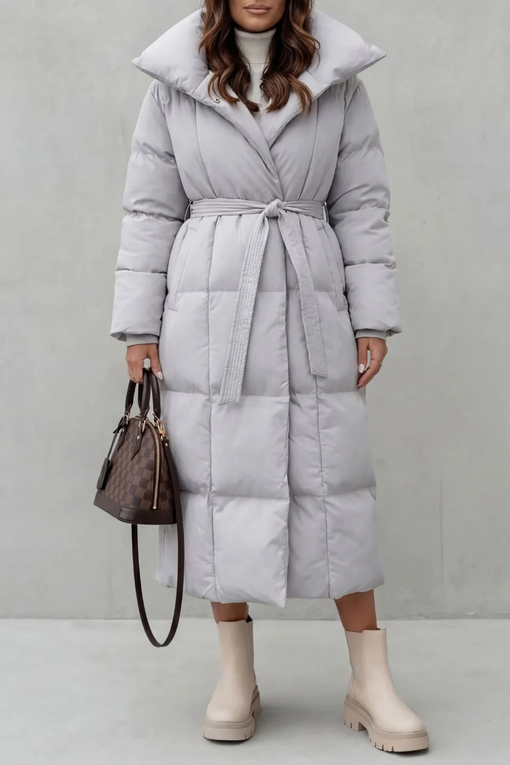 Frescetta – Belted silhouette – Long padded puffer coat - Image 6