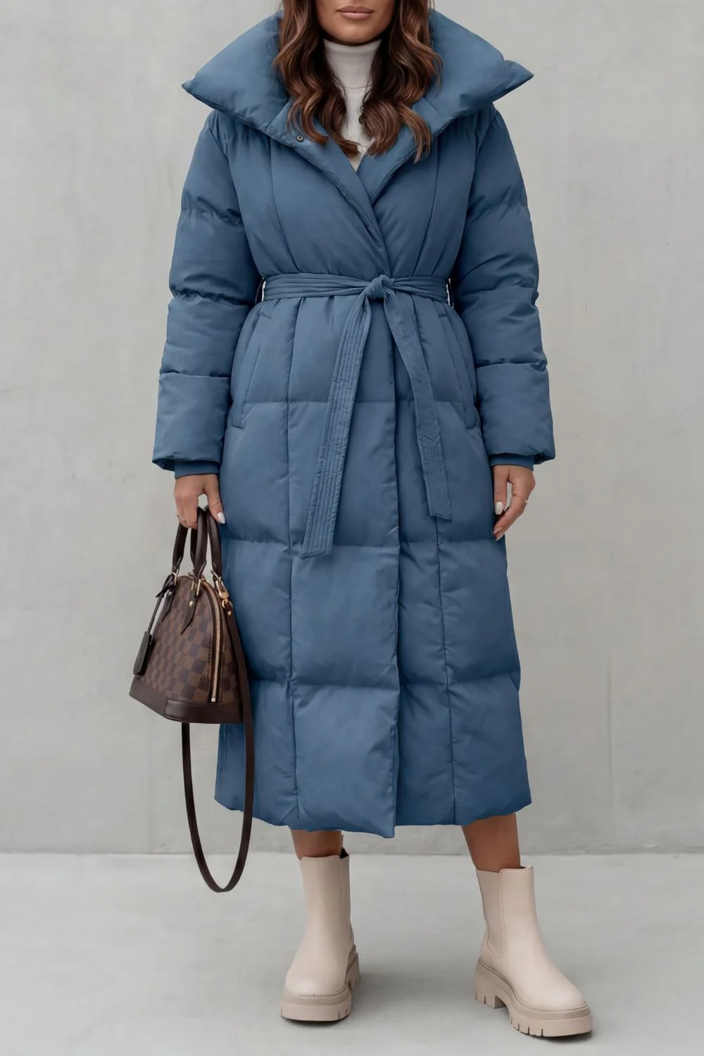 Frescetta – Belted silhouette – Long padded puffer coat - Image 7