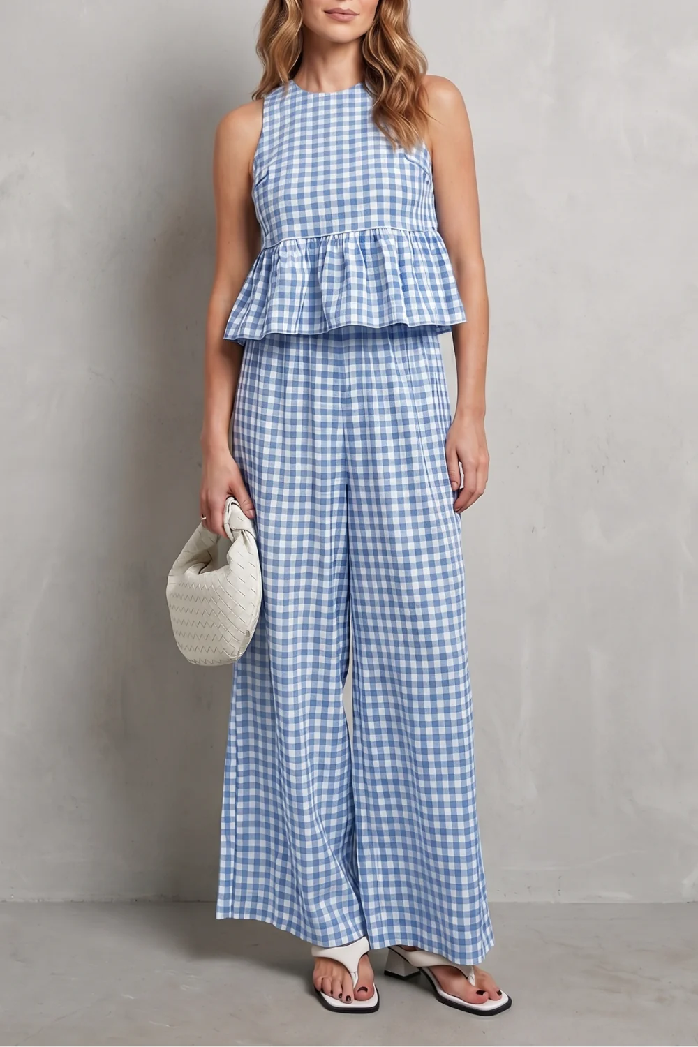 Gingelle – Gingham ruffle ease – Trouser set - Image 11
