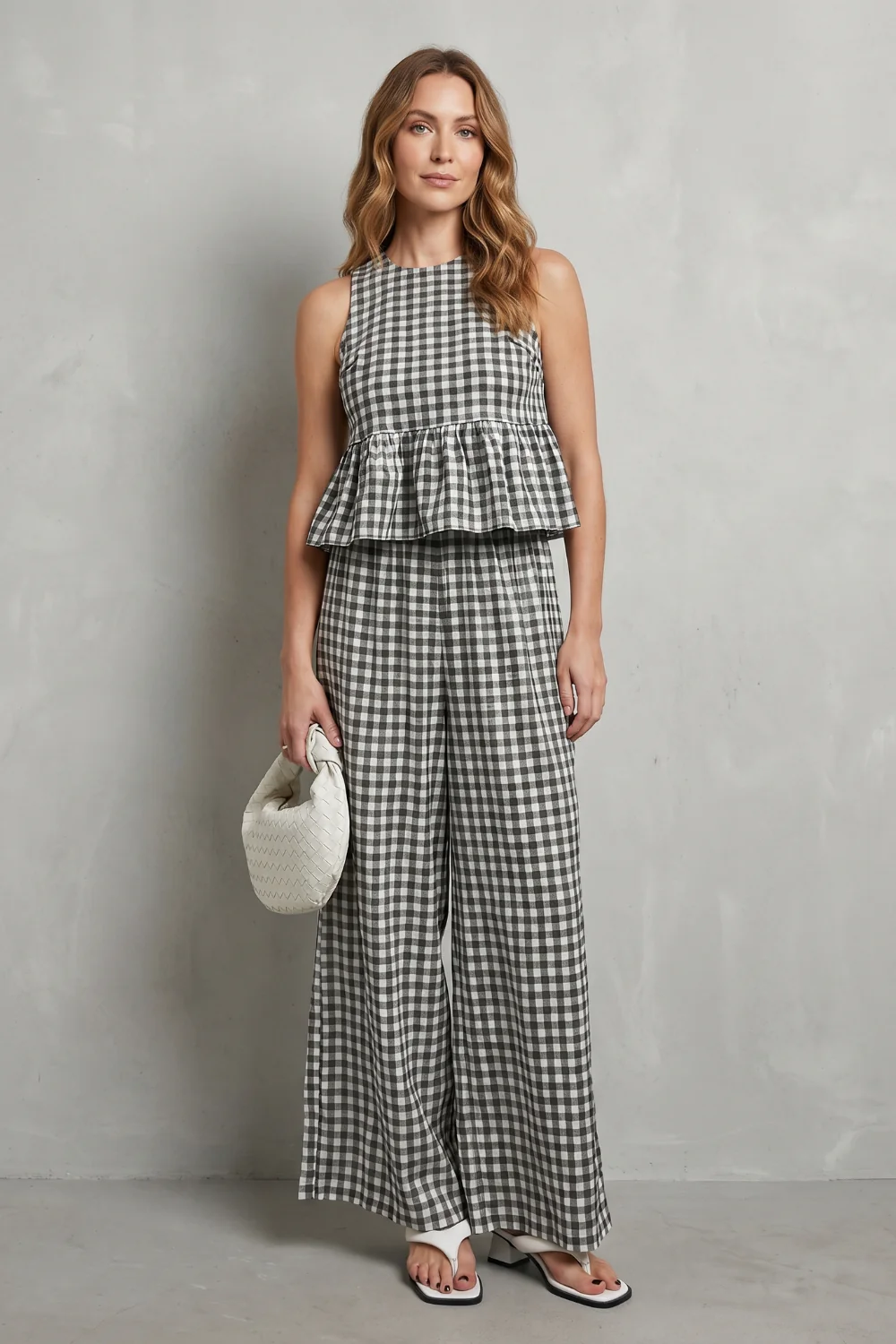 Gingelle – Gingham ruffle ease – Trouser set - Image 2