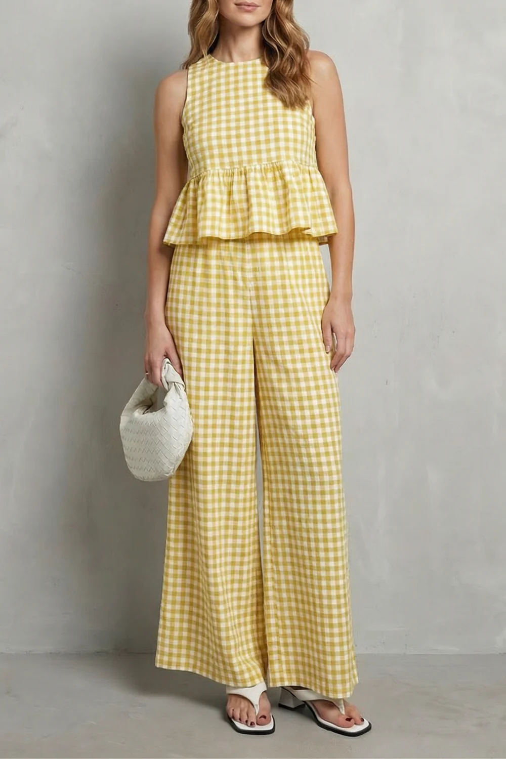 Gingelle – Gingham ruffle ease – Trouser set - Image 5