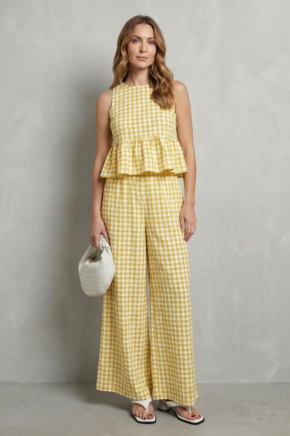 Gingelle – Gingham ruffle ease – Trouser set - Image 6