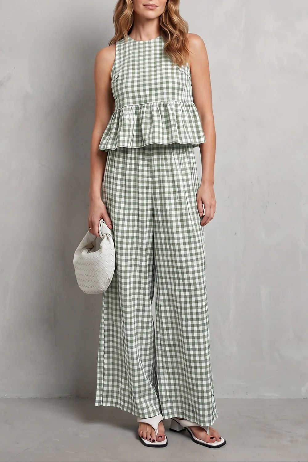 Gingelle – Gingham ruffle ease – Trouser set - Image 7