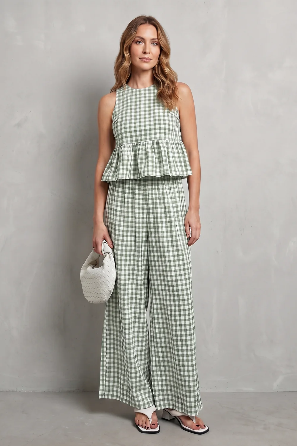 Gingelle – Gingham ruffle ease – Trouser set - Image 8