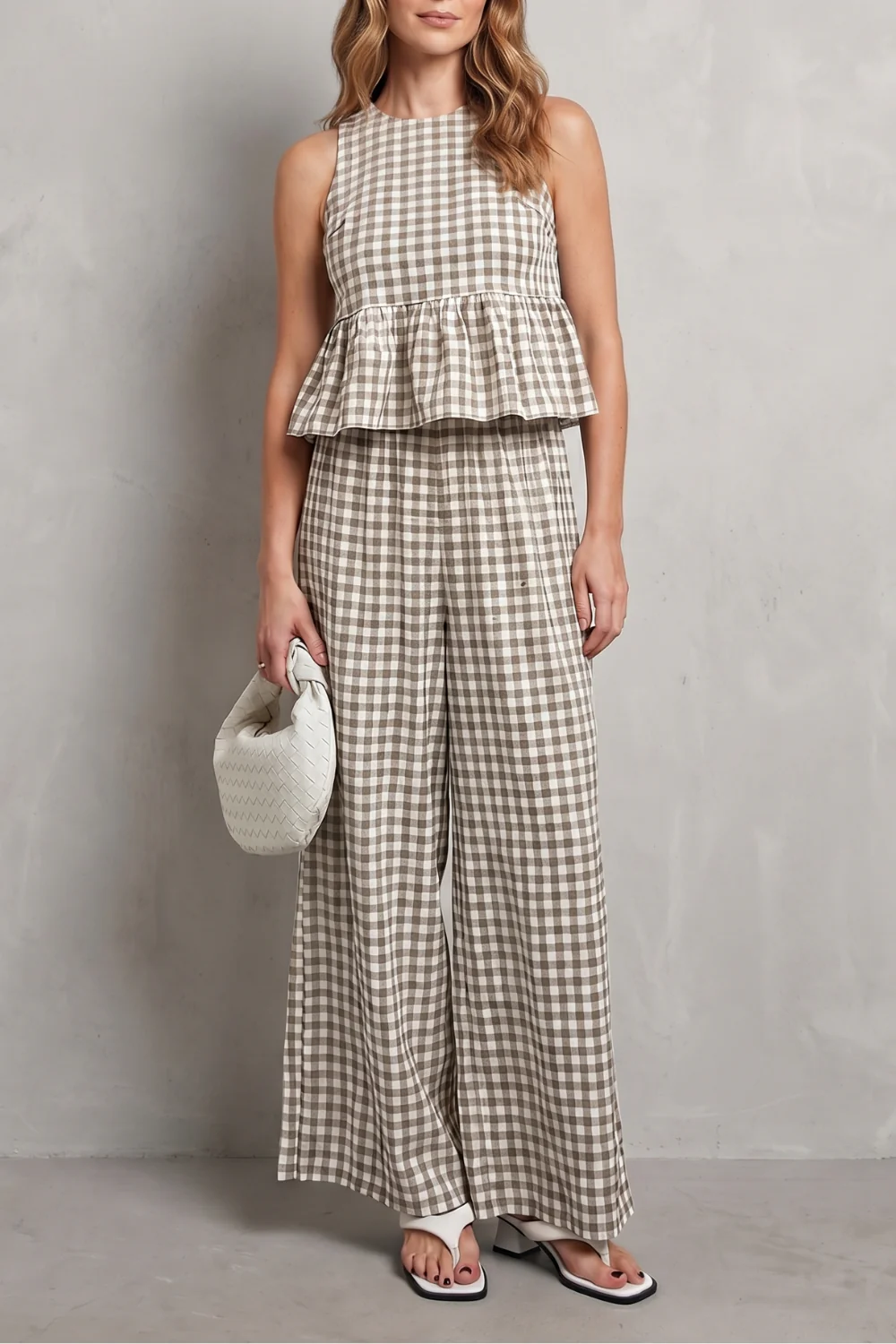 Gingelle – Gingham ruffle ease – Trouser set - Image 9