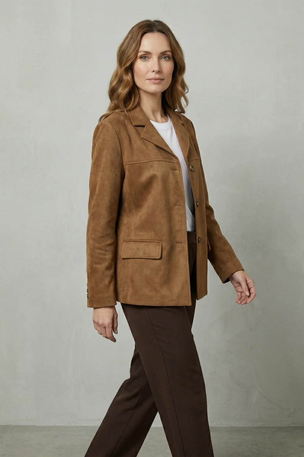 Giulietta – Structured shoulders – Suede blazer - Image 3