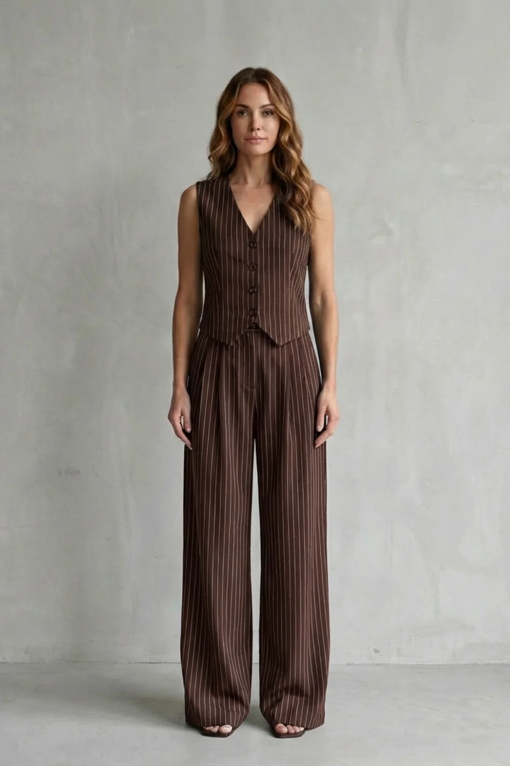 Isadora – Pinstripe Vest Suit Set – Modern Vintage Edge - Image 8