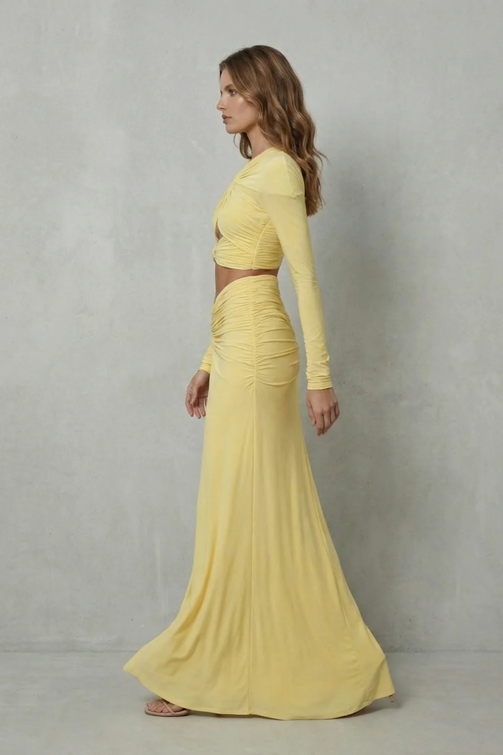 Juliet – Radiant allure – Women’s Ruched Cutout Skirt Set - Image 3