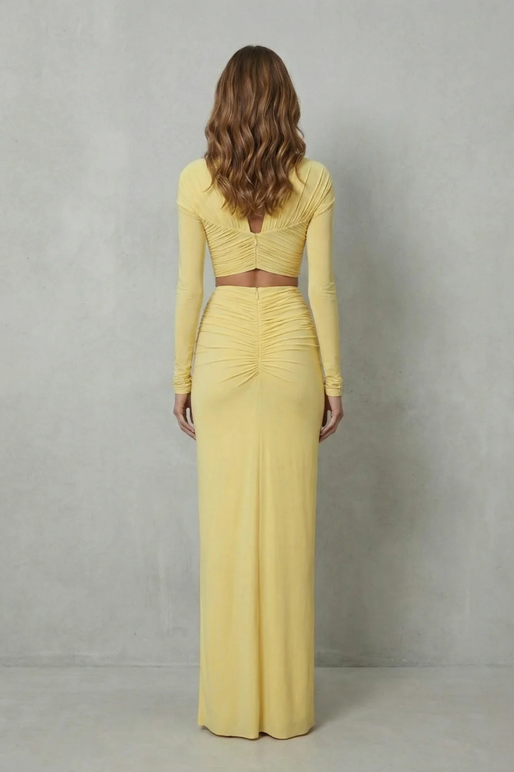 Juliet – Radiant allure – Women’s Ruched Cutout Skirt Set - Image 4