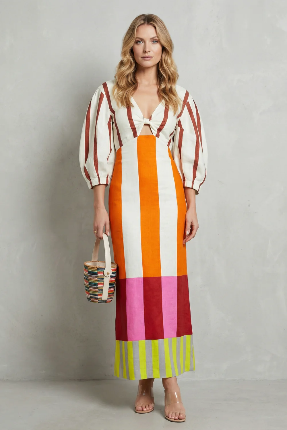 Kayara – Colour block statement – Maxi dress