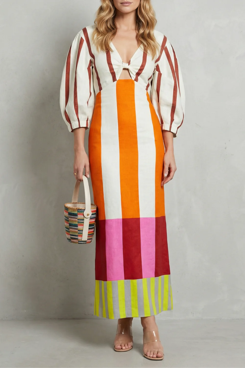 Kayara – Colour block statement – Maxi dress - Image 2