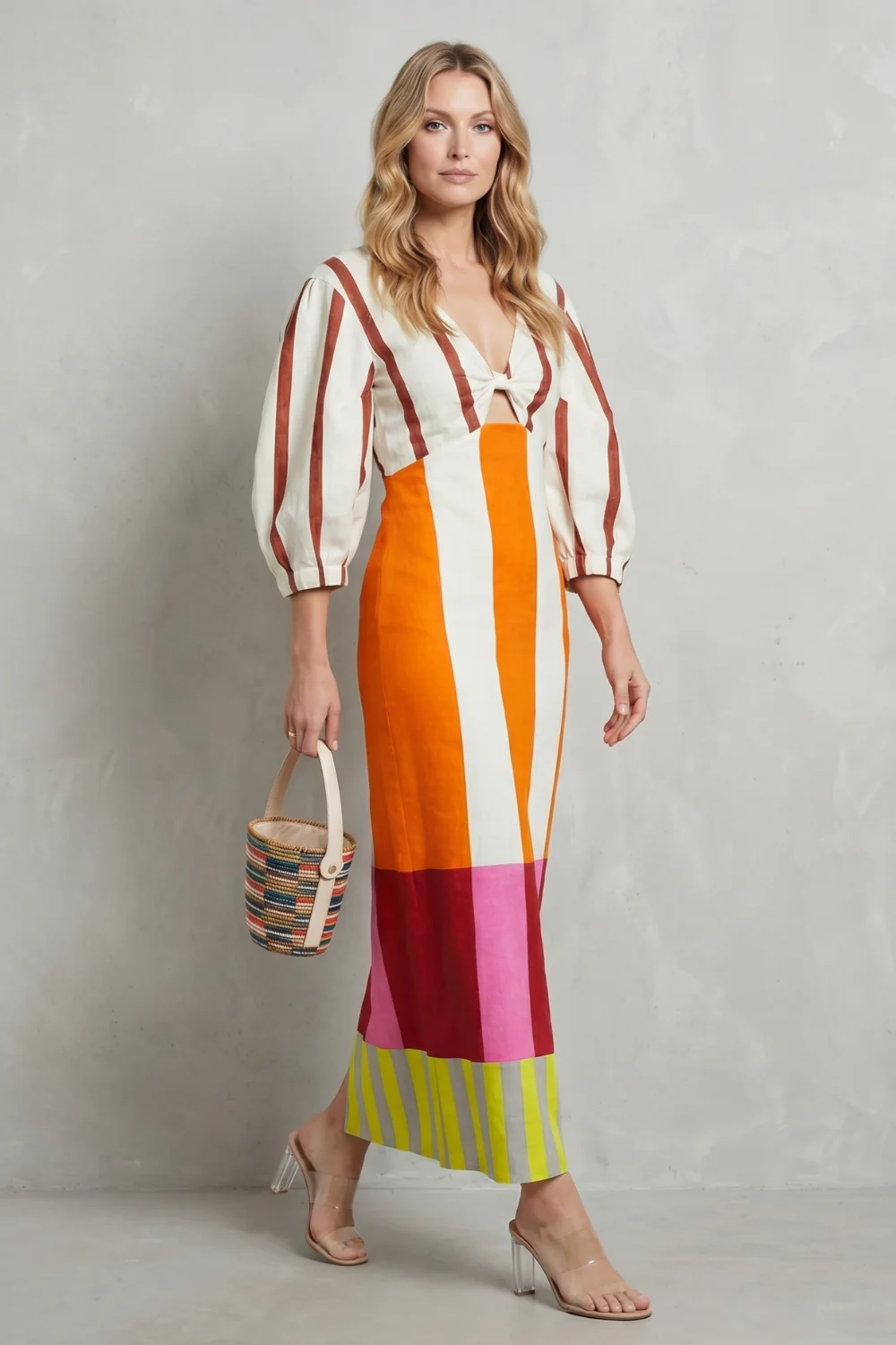 Kayara – Colour block statement – Maxi dress - Image 3