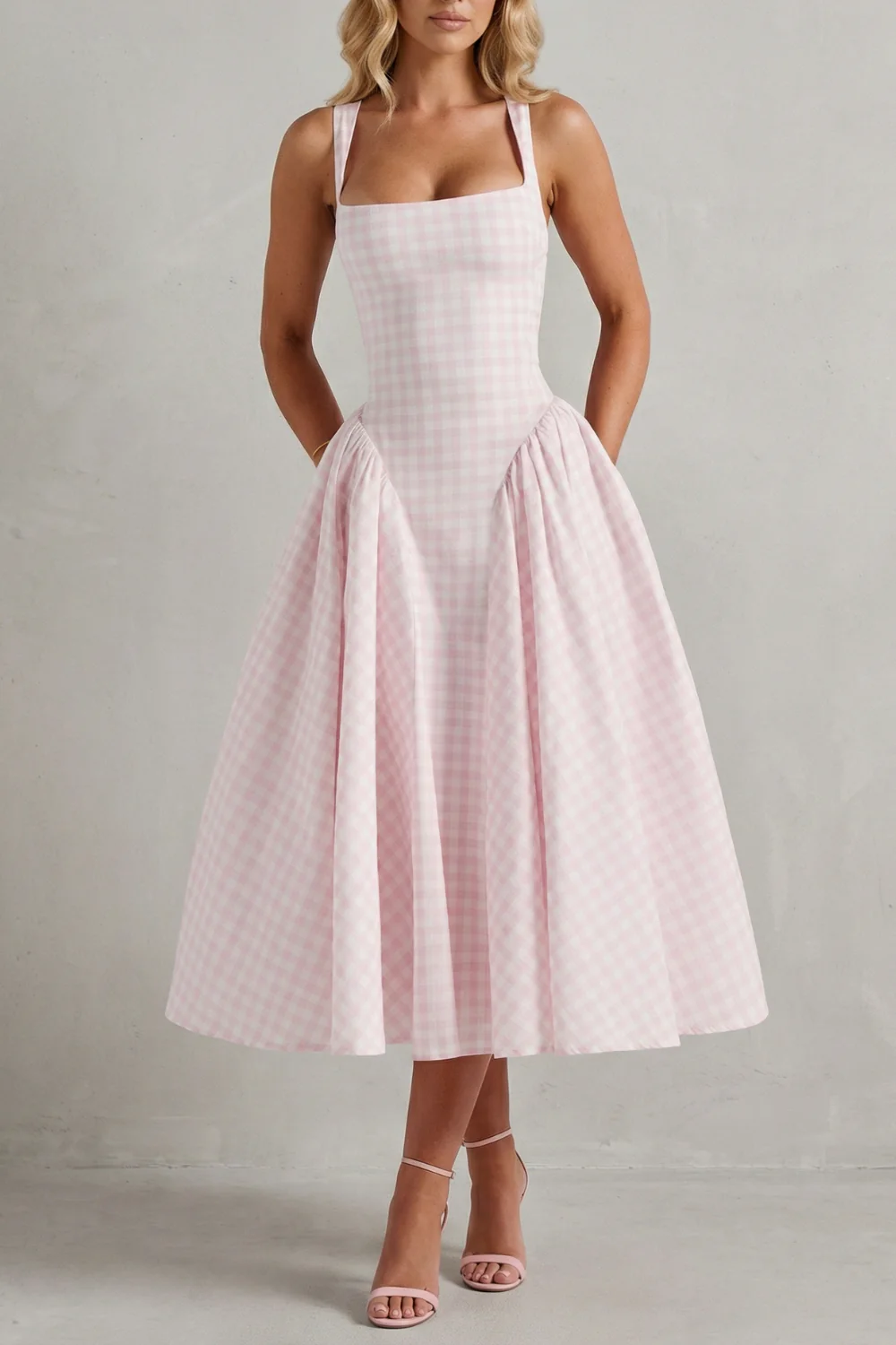 Kaydelle – Gingham summer charm – Midi dress