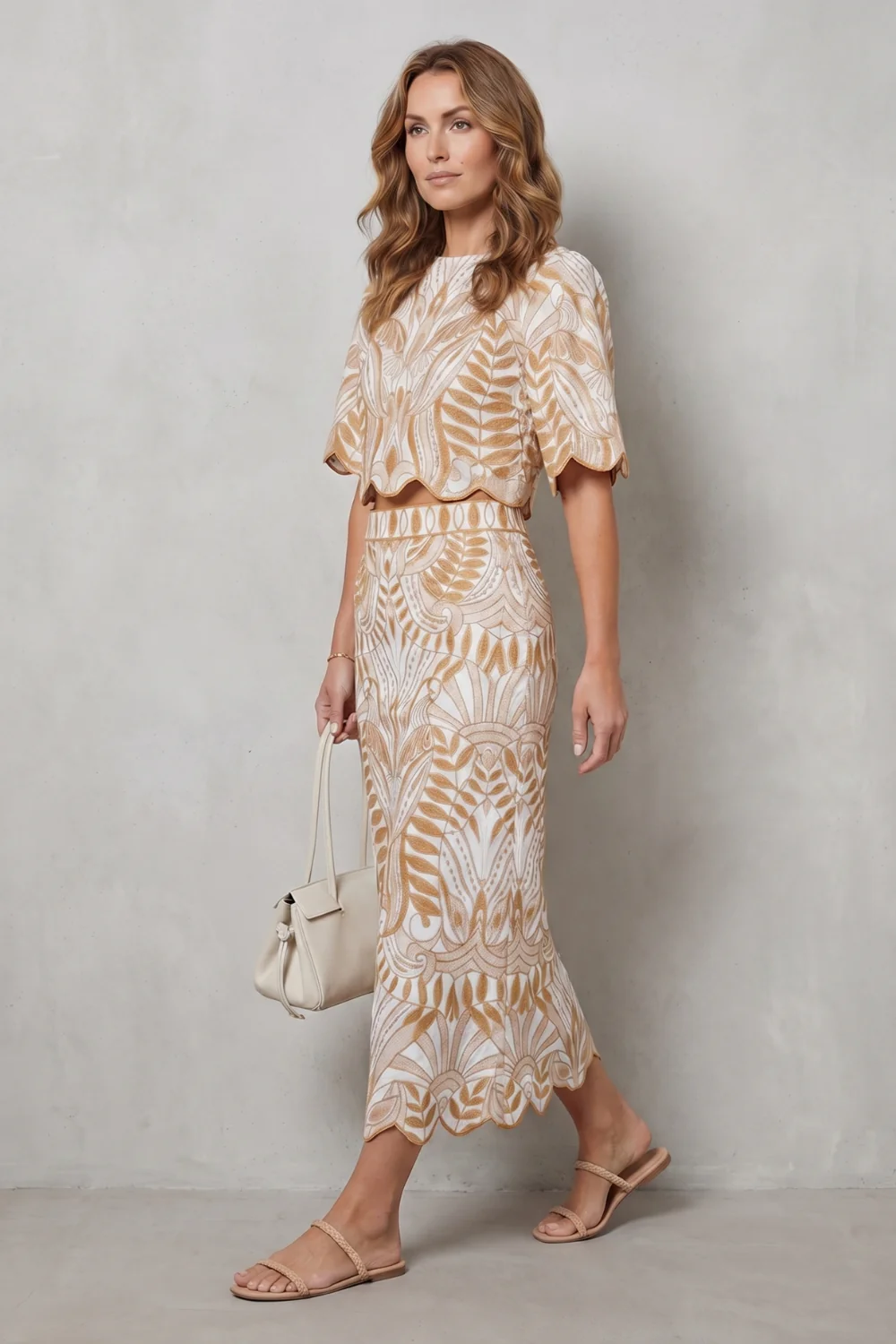 Korréline – Printed linen elegance – Skirt set - Image 3