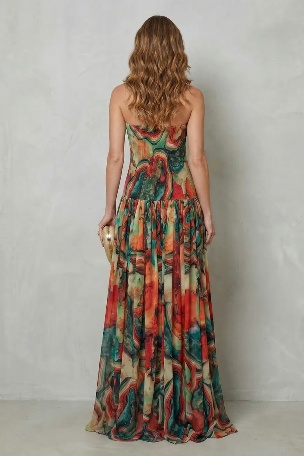 Lavielle – Off-shoulder printed flow – Maxi dress - Image 4