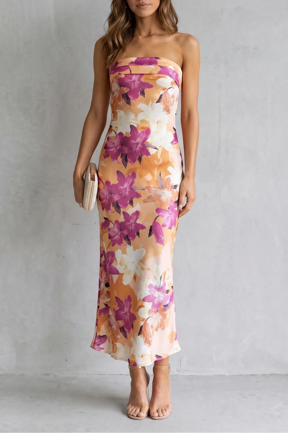 Linneva – Strapless floral elegance – Maxi dress