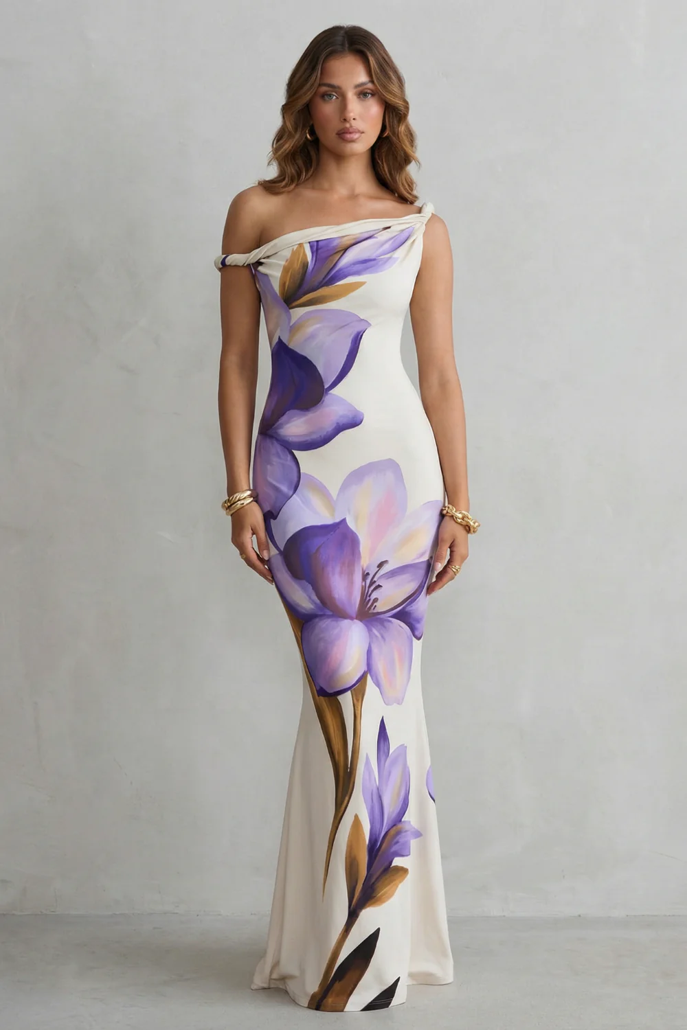 Liravelle – Off-shoulder floral allure – Maxi dress - Image 2
