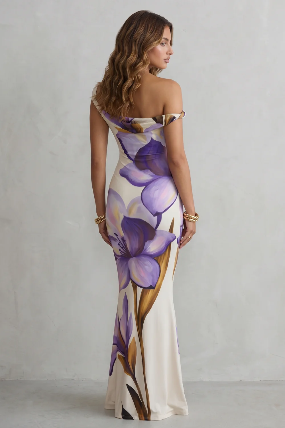 Liravelle – Off-shoulder floral allure – Maxi dress - Image 4