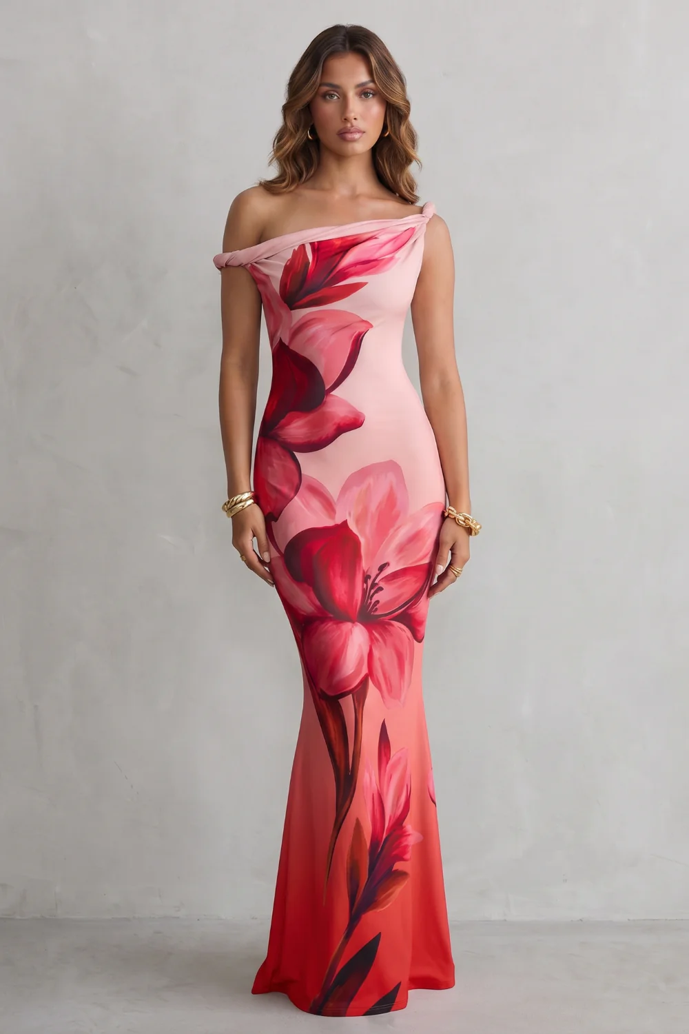 Liravelle – Off-shoulder floral allure – Maxi dress - Image 8
