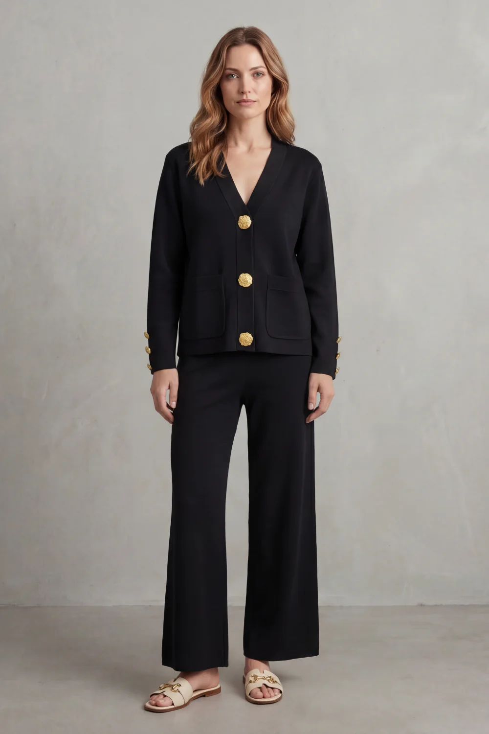 Livia – Gold button detail – Buttoned lounge set - Image 8
