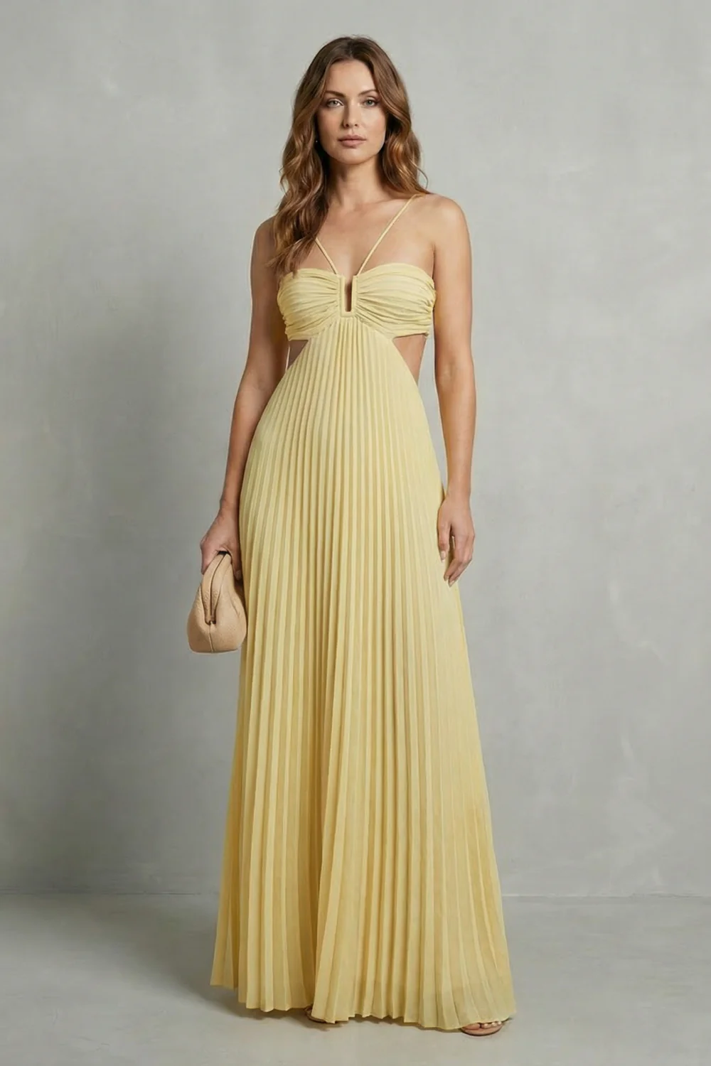 Luellara – Pleated halter elegance – Maxi dress - Image 6
