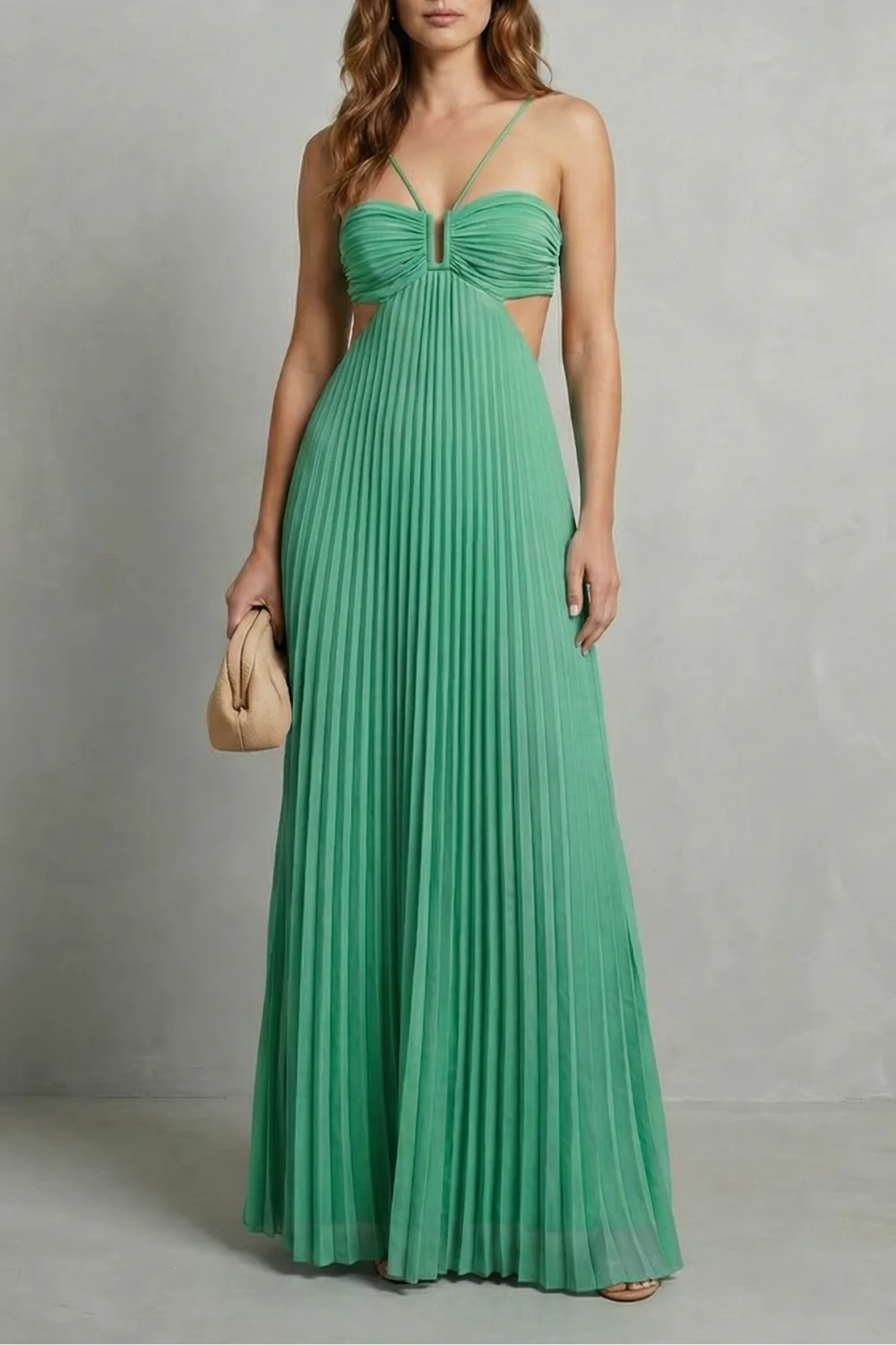 Luellara – Pleated halter elegance – Maxi dress - Image 7