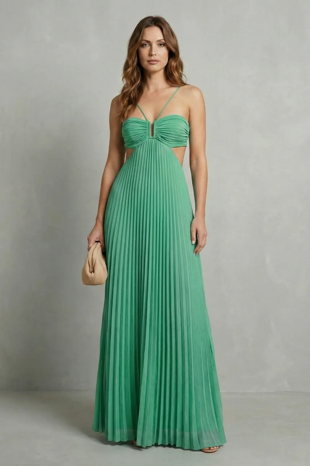 Luellara – Pleated halter elegance – Maxi dress - Image 8