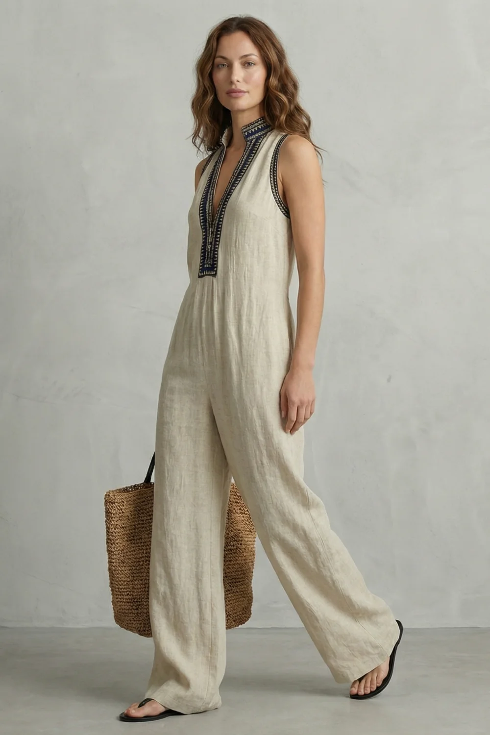 Lunaria – Minimalist zip stand collar – Jumpsuit - Image 3