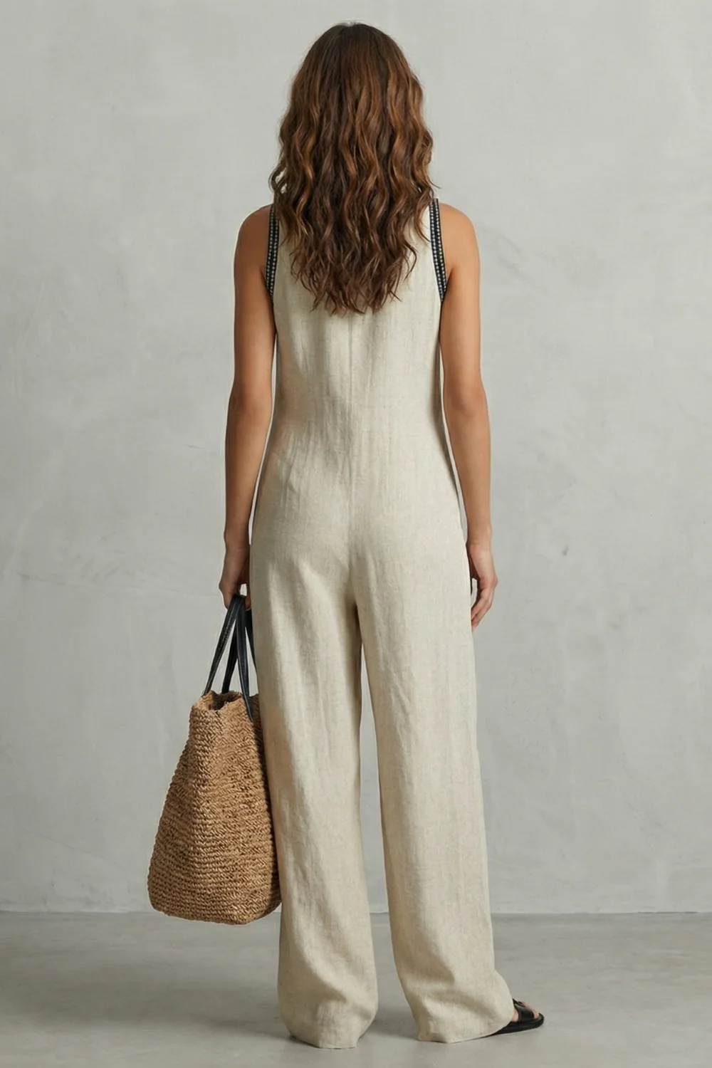 Lunaria – Minimalist zip stand collar – Jumpsuit - Image 4