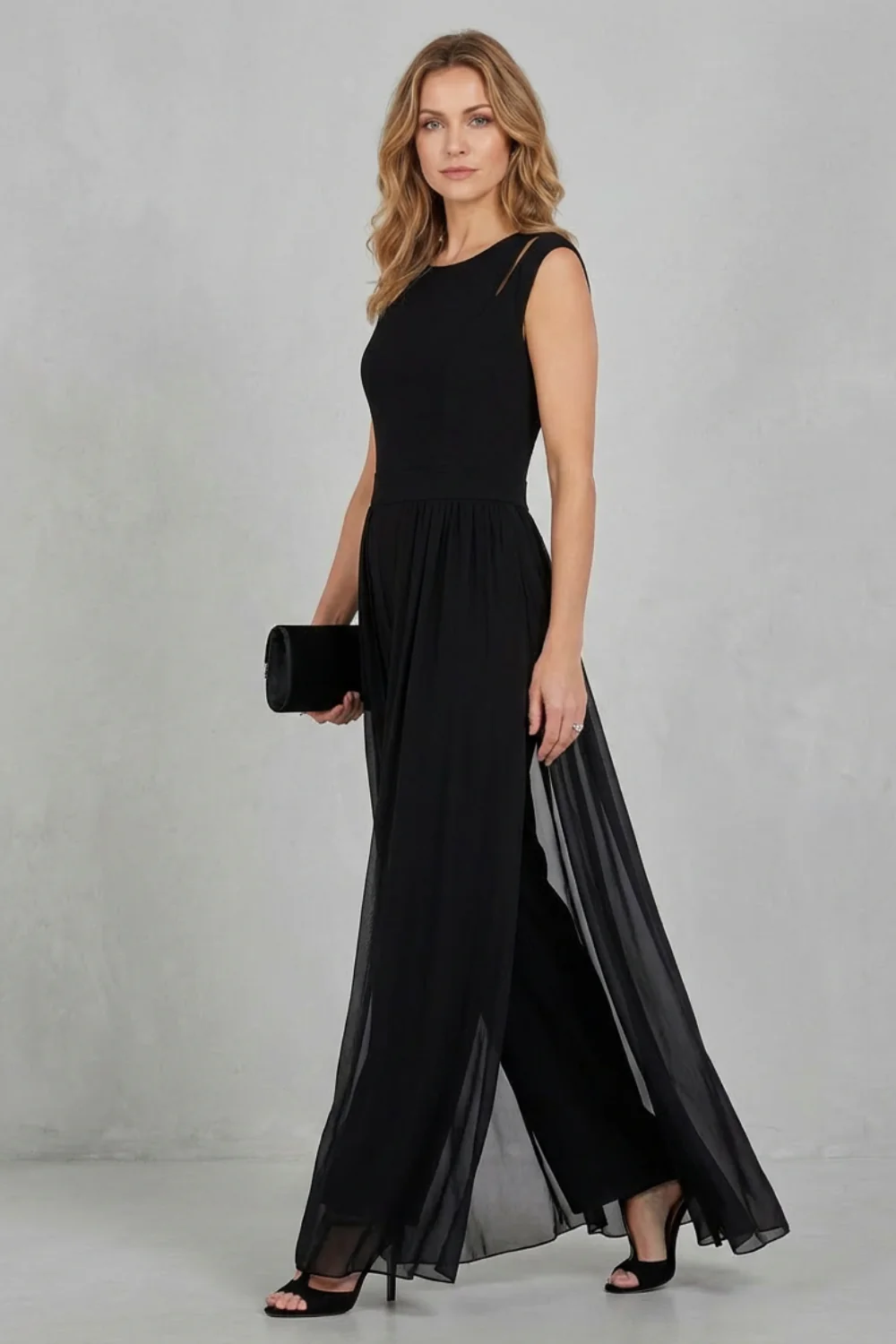 Maelira – Sheer panel cutout – Evening jumpsuit - Image 3