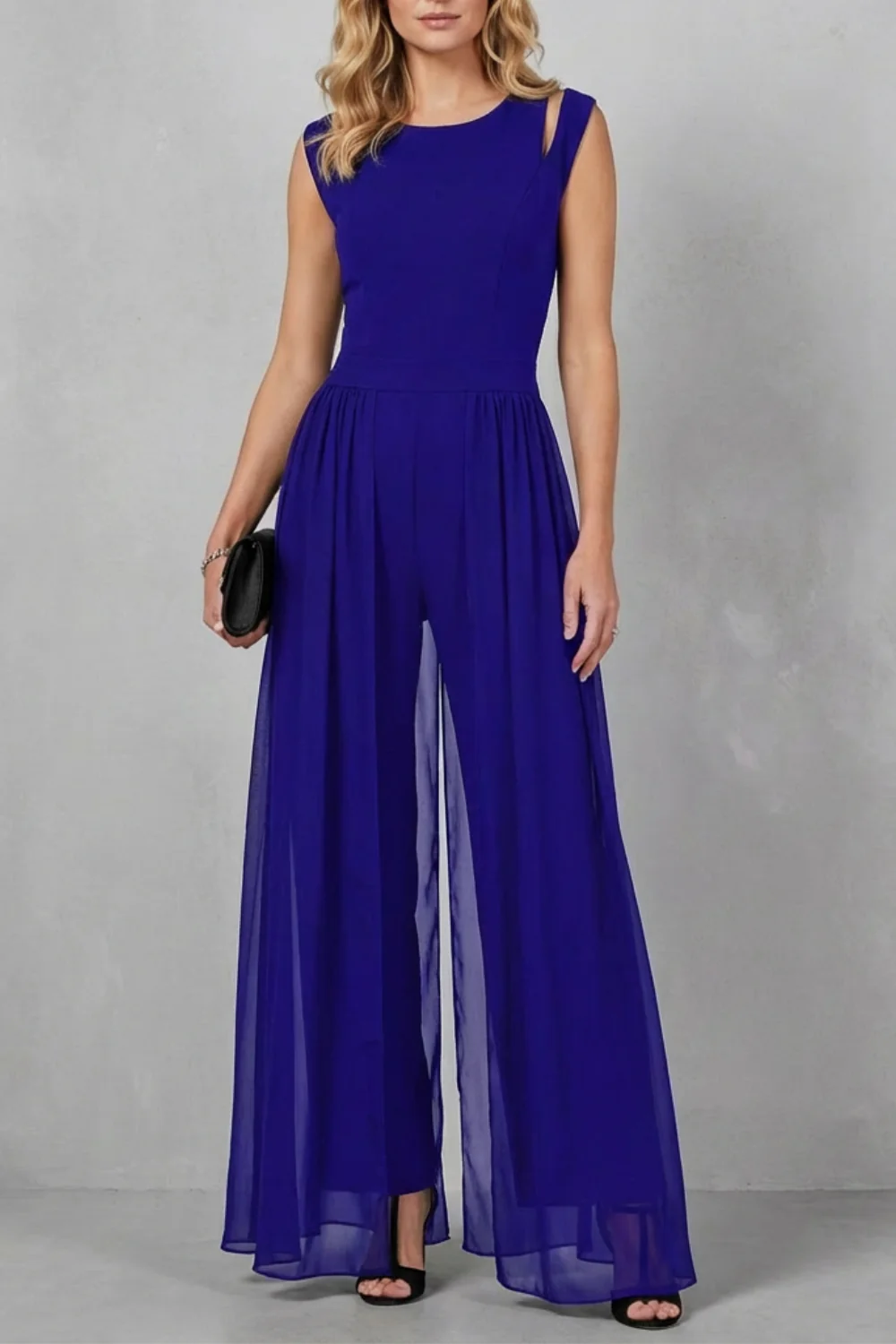 Maelira – Sheer panel cutout – Evening jumpsuit - Image 5