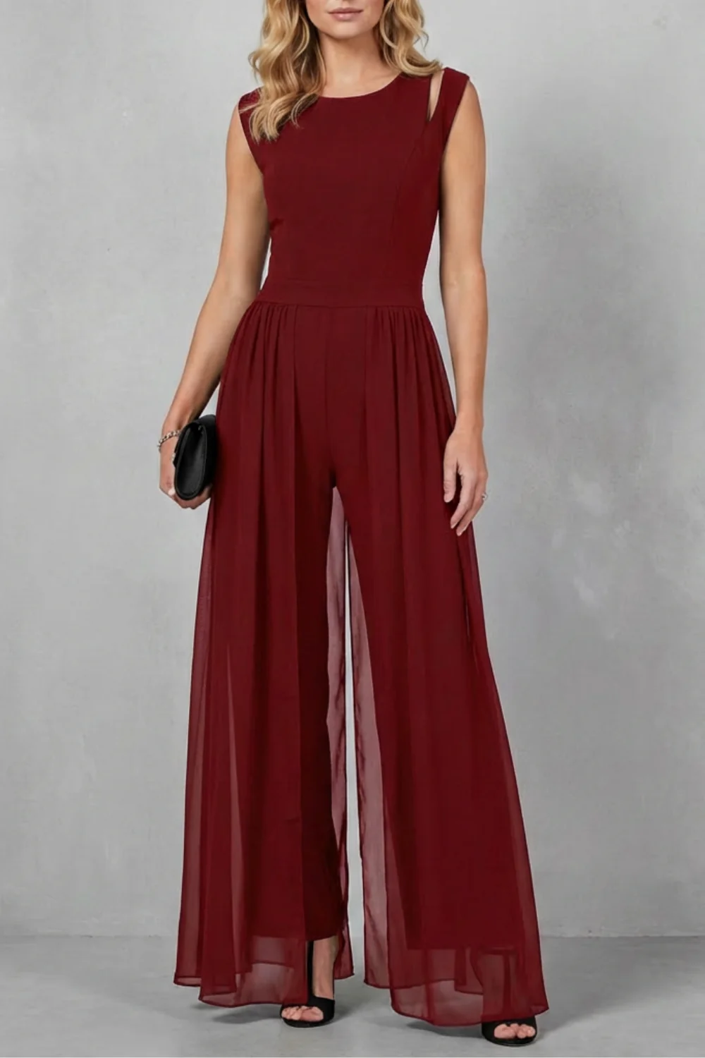 Maelira – Sheer panel cutout – Evening jumpsuit - Image 9