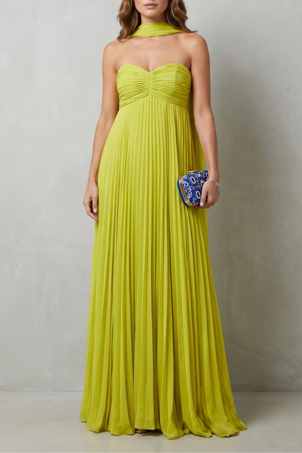 Makayelle – Pleated halter grace – Maxi dress