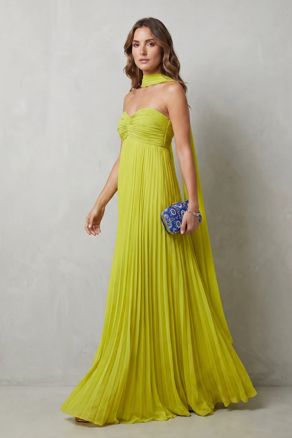 Makayelle – Pleated halter grace – Maxi dress - Image 3