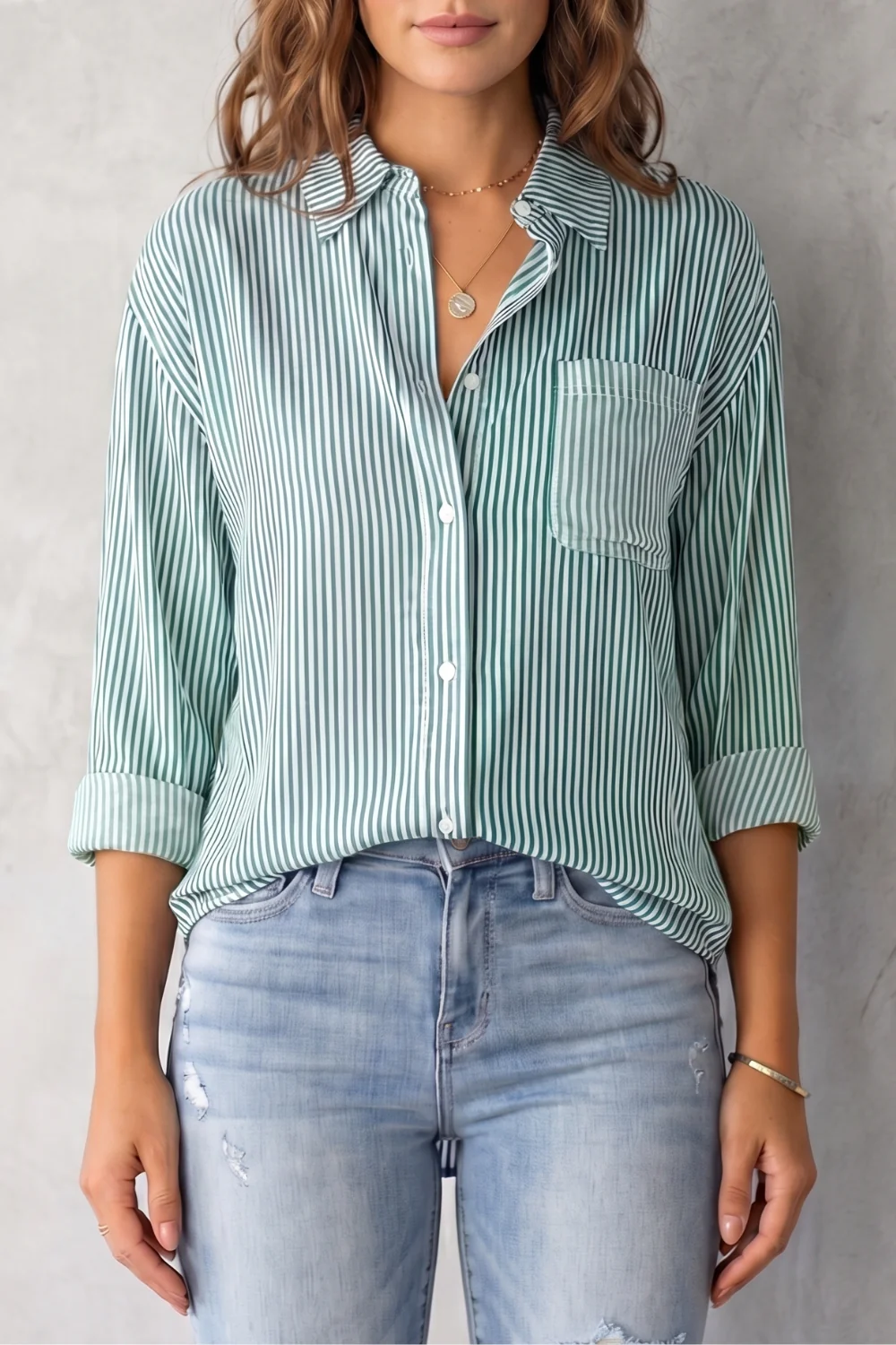 Marinelle – Classic striped pattern – Button-up shirt - Image 11