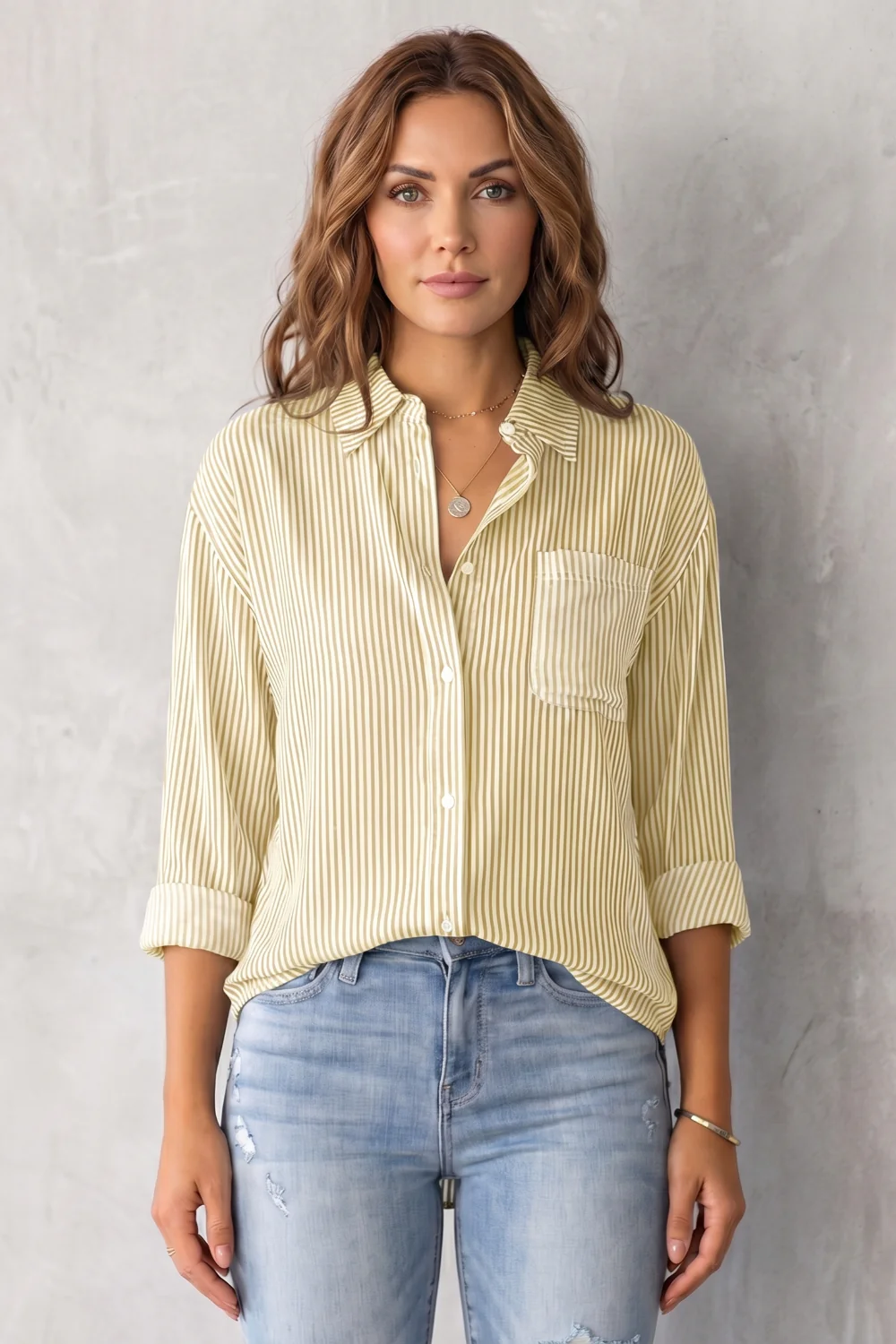 Marinelle – Classic striped pattern – Button-up shirt - Image 14