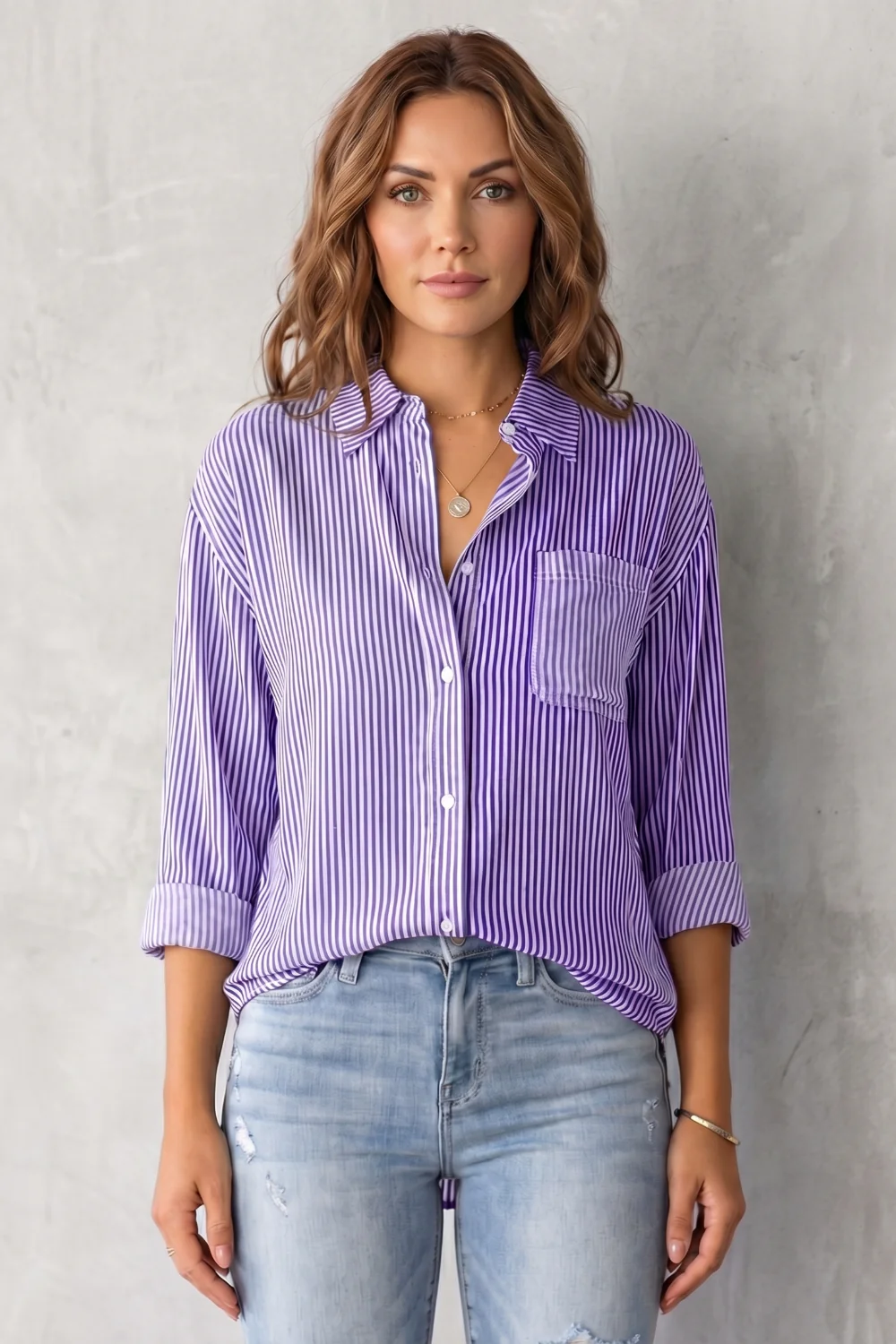 Marinelle – Classic striped pattern – Button-up shirt - Image 6